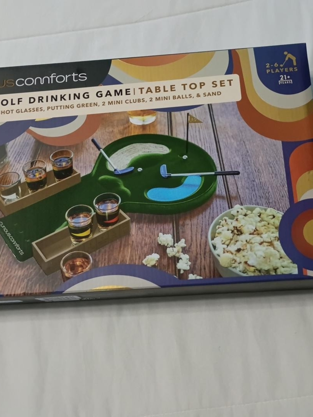 VJH Confort Mini Golf Drinking Game Set - Green & Blue